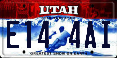 UT license plate E144AI