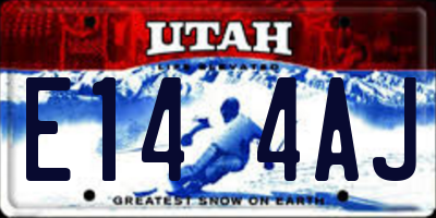 UT license plate E144AJ