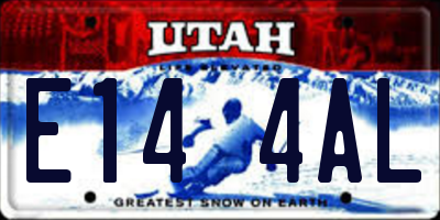 UT license plate E144AL