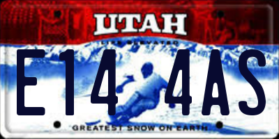 UT license plate E144AS