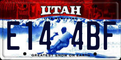 UT license plate E144BF