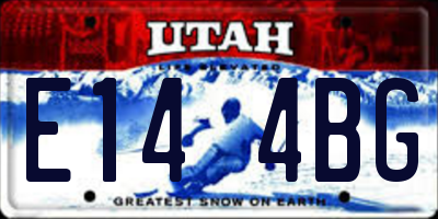 UT license plate E144BG