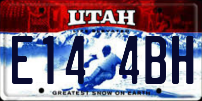 UT license plate E144BH