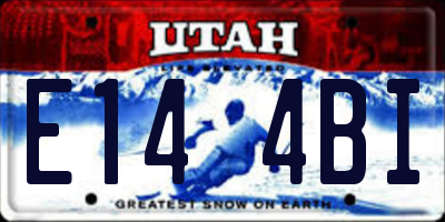 UT license plate E144BI