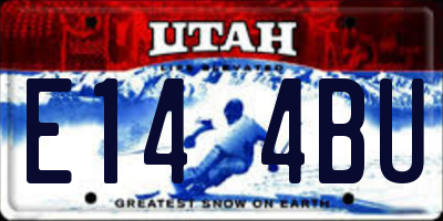UT license plate E144BU