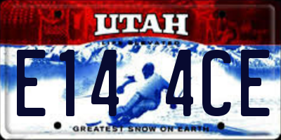 UT license plate E144CE