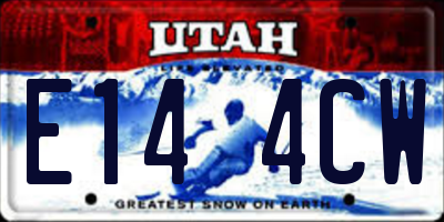 UT license plate E144CW
