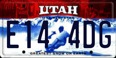 UT license plate E144DG
