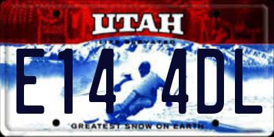 UT license plate E144DL