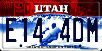 UT license plate E144DM