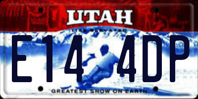 UT license plate E144DP