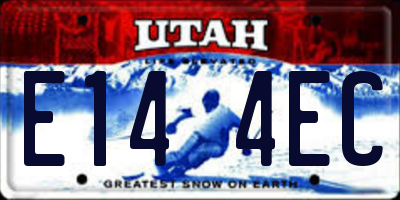 UT license plate E144EC