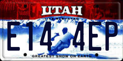 UT license plate E144EP