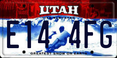 UT license plate E144FG