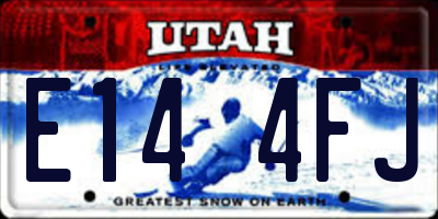 UT license plate E144FJ