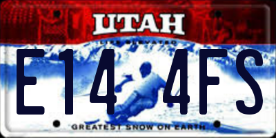 UT license plate E144FS
