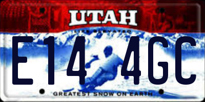 UT license plate E144GC