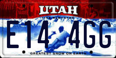 UT license plate E144GG
