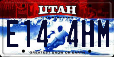 UT license plate E144HM