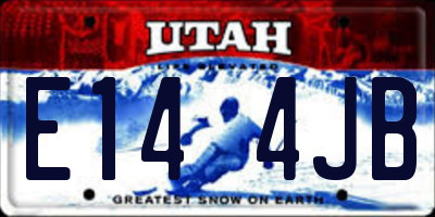 UT license plate E144JB
