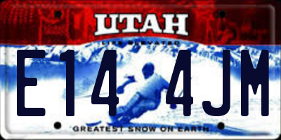 UT license plate E144JM