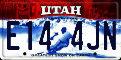 UT license plate E144JN