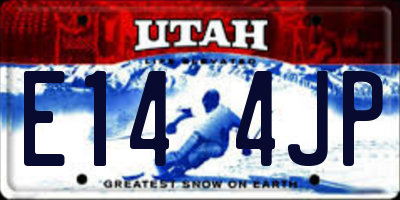 UT license plate E144JP