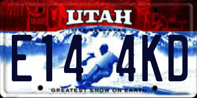 UT license plate E144KD