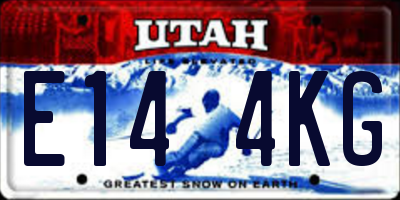 UT license plate E144KG