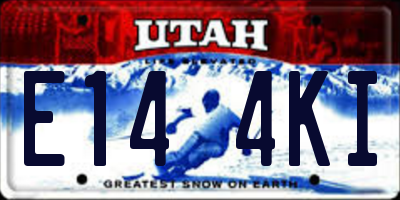 UT license plate E144KI