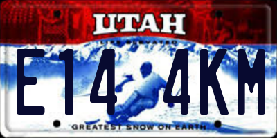 UT license plate E144KM