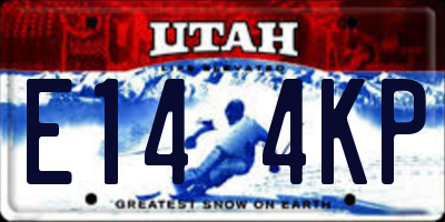 UT license plate E144KP