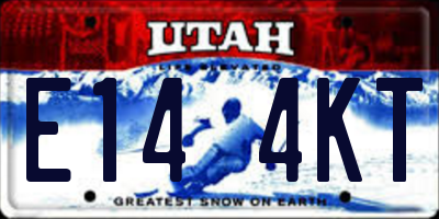 UT license plate E144KT