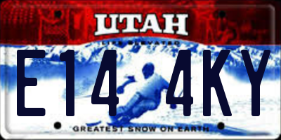 UT license plate E144KY