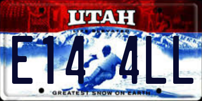 UT license plate E144LL