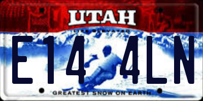 UT license plate E144LN