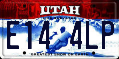 UT license plate E144LP