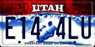 UT license plate E144LU