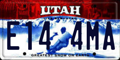 UT license plate E144MA