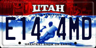 UT license plate E144MD