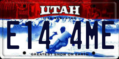 UT license plate E144ME