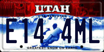 UT license plate E144ML