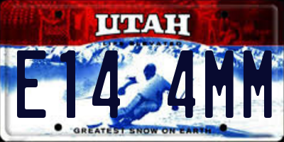 UT license plate E144MM