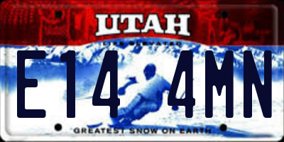 UT license plate E144MN