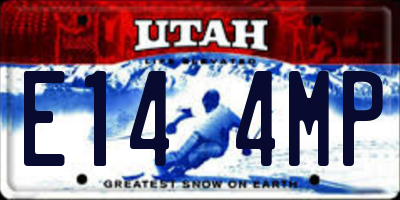 UT license plate E144MP