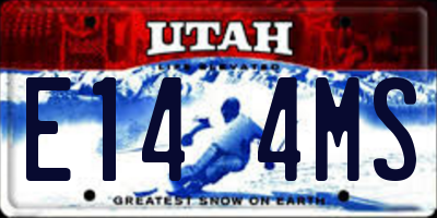 UT license plate E144MS