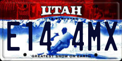 UT license plate E144MX