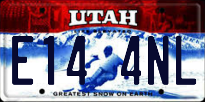 UT license plate E144NL