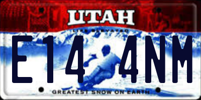 UT license plate E144NM