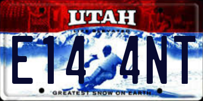 UT license plate E144NT